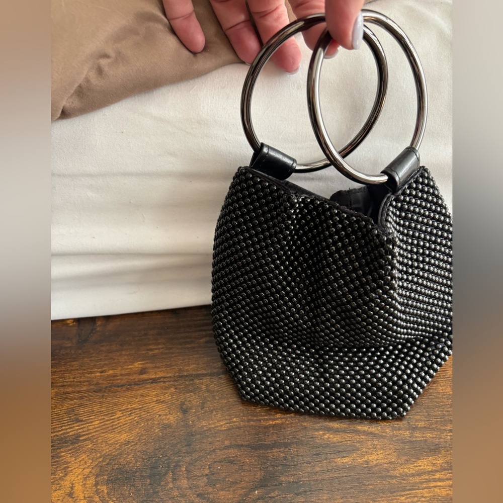 Black Beaded Women's Bag